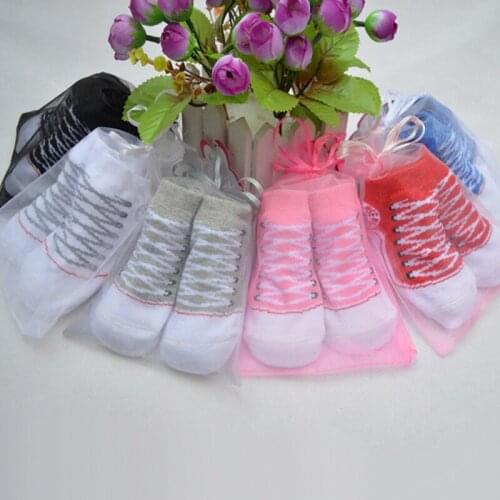 1 Pair Baby Boy Girl Socks Cotton Baby Socks Rubber Anti Slip Toddlers Sock Newborn Three - Dimensional Soft Socks Infant Gift