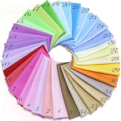 Plain Color Cotton Fabric 100% Cotton Patchwork Cloth For DIY Bed Sheet Handmade Material