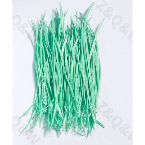 Natural 6-8 inches (15-20CM) goose feather monofilament edge feather dyed mint green 100-500pcs DIY craft jewelry decoration