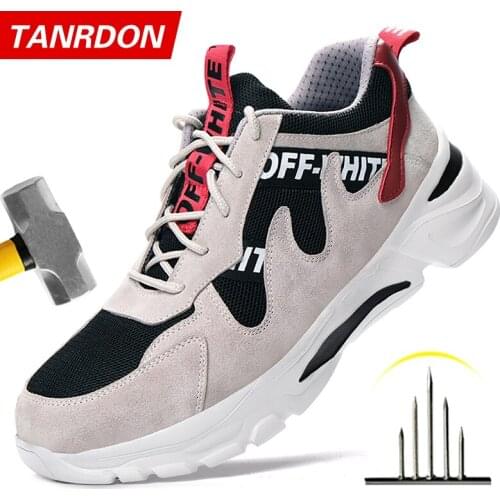 Work Safety Shoes Anti-Smashing Steel Toe Puncture Proof Construction Lightweight Breathable Sneakers Boots Men Women Air Light