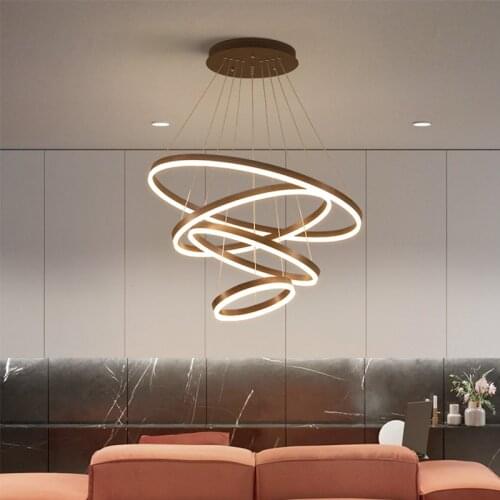 Modern LED Pendant Lights Round Creative DIY hanging lamp For Living Room Bedroom Dining Room Kitchen Acrylic LED Pendant Lamp