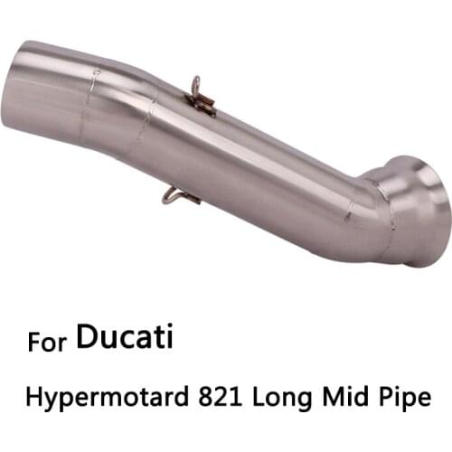 Mid Pipe for Ducati Hypermotard 821 Motorcycle Exhaust Pipe 51/70mm Middle Link Pipe Reserve Catalyst Stainless Steel Pipe