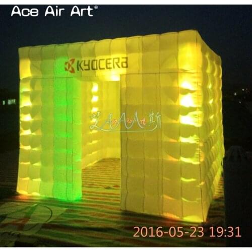 3x3x2.5m Amasing bright inflatable digital photo booth studiophoto shell tent event party cube kiosk for Japan
