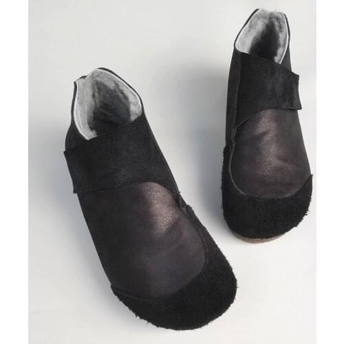 Careaymade-Women Real leather boots Winter pure wool warm high top mens boots pure cowhide tendon bottom cotton shoes size35-44