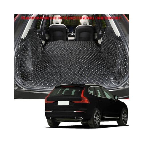 Leather Car Interior Rear Boot Cargo Trunk Mat Pad 1set For Volvo XC60 2018-2019