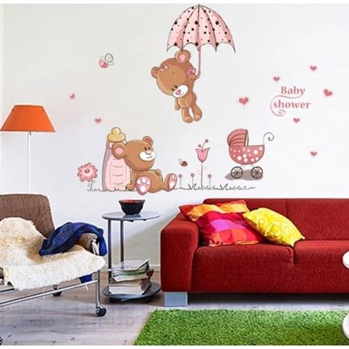 1PC DIY Removable Cute Bear Pattern Wall Decal Girl Baby Children Room Art Sticker Decor
