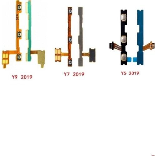 10pcs For Huawei Y5 Y6 Y7 Y9 2019 Power On Off Volume Switch Side Button Key Flex Cable Replacement Parts