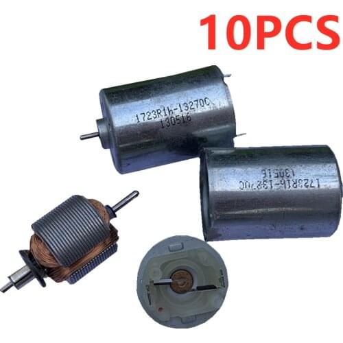 10PCS/LOT Round 130 DC Motor DC 3V-6V 3.7V 5V Micro Mini Small 1723 17mm Motor Precision Servo Steering Gear Accessories DIY Toy