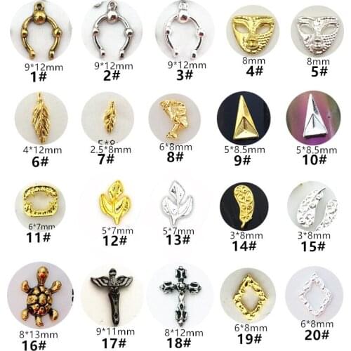 10pcs/lot Japan Korea 3D Alloy Nail Decorations Metal Fancy Mask Nail Art Accessories DIY Charm Styling Tools Nail Parts