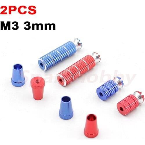2 PCS Aluminum RC Rocker head M3 3mm M4 Transmitter Gimbal Sticks Ends for Futaba / FrSky / DX6i DX7S DX8 DX9 Taranis