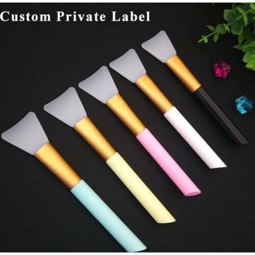 50pcs/Lot Silicone Mud Mask Beauty Brush DIY Facial Mud Painting Brush Face Care Cosmetic Applicator Tools Custom Private Label