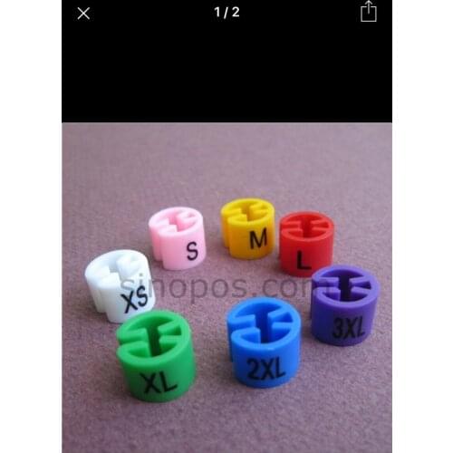 500pcs Colorful Plastic Hanger Size Markers Dividers Garment Labels Sizer Hanger XXS-XXXL