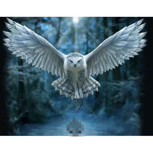 5D DIY Diamond Painting Owl Necklace Full Square Round 3D Embroidery Pictures Paste Rhinestones Cross Stitch Kit Art Decor DF577