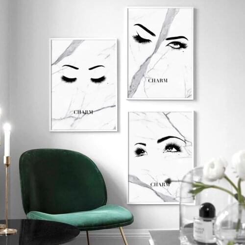 Nordic Abstract Eyelash Eyebrows Figures Painting Modern Home Decoration for Living Room Wall Pictures On Canvas Painting
