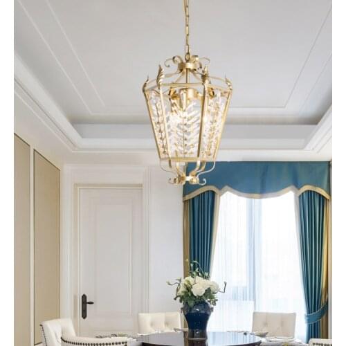 American creative wrought iron aisle cloakroom entrance hall restaurant crystal chandelier