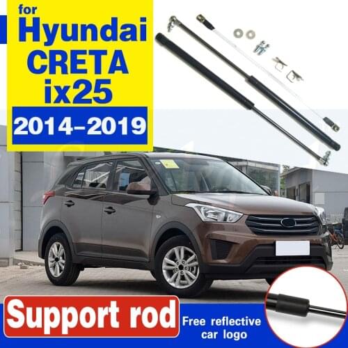 Car Front Bonnet Hood Modify Gas Struts Lift Support Shock Damper Bars For Hyundai CRETA ix25 2014-2019 Absorber hydraulic rod