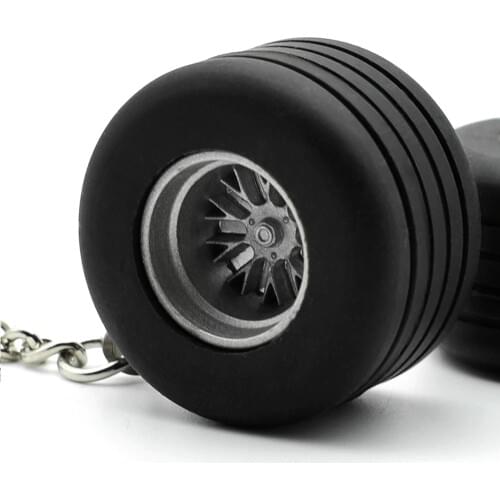 Car automobile 2cm thick Rubber tyre key ring Key chain auto tire turbo key ring Car Styling Auto Wheel Rim Keychain
