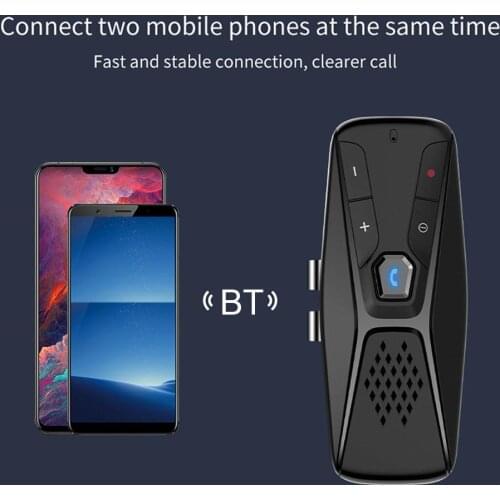 Newest T823 Wireless Vehicle Car Bluetooth 5.0 Handsfree Car Speakerphone One-button Operation Universal Car Accessories