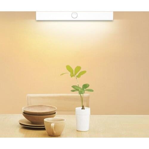PIR Motion Sensor Under Cabinet Light For Kitchen Bedroom Closet Wardrobe USB Rechargeable Wireless LED Light Bar Auto On/Off