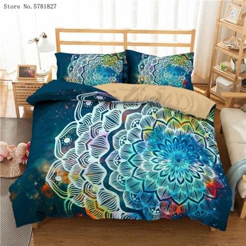 Bohemian Bedding Set 2/3 Pieces Indian Mandala Duvet Cover Home Textile Bed Quilt Cover For Kid Adult Bed Cover Set Pillowcase