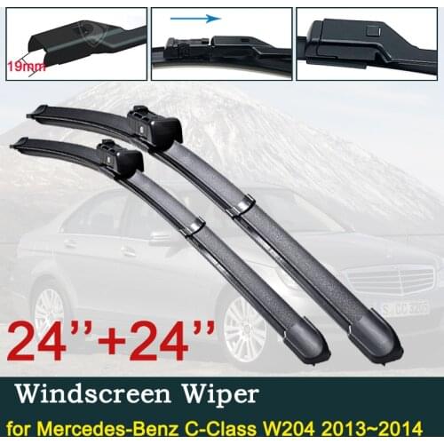 For Mercedes-Benz C-Class W204 2013~2014 Car Wiper Blade Front Window Windscreen Windshield Wipers Car Accessories Stickers