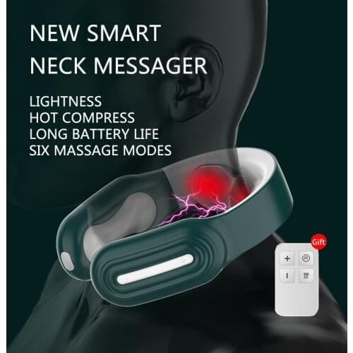 Electric Neck Massager Pulse Back Neck Shoulder Massage Far Infrared Heating Pain Relief Tool Health Care Relaxation Machine