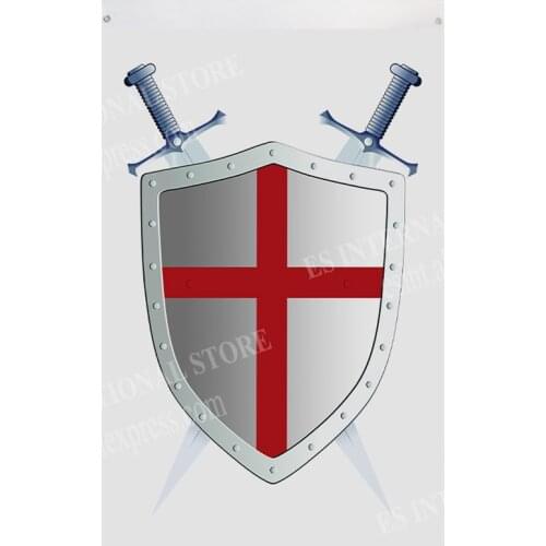 Knight Templar Order Flag 3X5FT 150X90CM Custom Vertical Banner brass metal holes grommets Masonic Mason Sword Shield