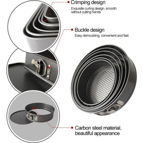 12-28CM Baking Cake Mold Tin Round Cake Baking Pan Non Stick Leakproof Cheesecake Removable Bottom For Kitchen Cake Tools