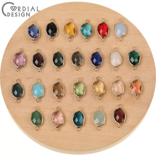 Cordial Design 100Pcs 12*24MM Jewelry Findings & Components/Crystal Connectors/Earring Accessories/Hand Made/DIY Earrings Making