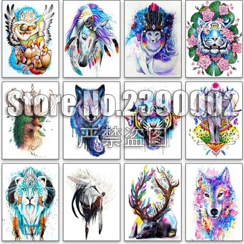 Animal Portrait 5d Diy Diamond Painting Cross Stitch Diamond Embroidery Mosaic Tigers & butterflies Full Rhinestone Gift Picture