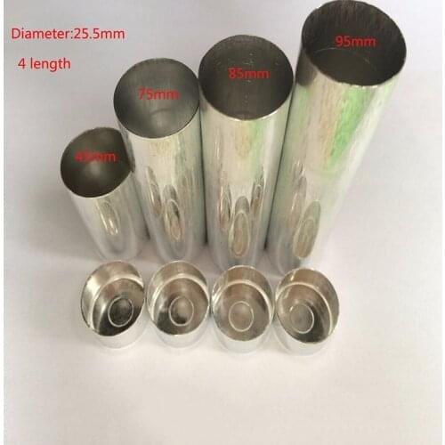 100pcs /set Dental Lab Aluminum Cartridge With Lip For Dental Lab Flexible Acrylic Denture Inject Acrylic Work Diameter 25.5mm