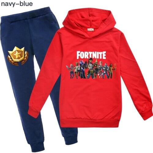 Fortnite Boys Girls Sport Clothes Set for Baby Girl Boy Hoodied T Shirt Pants Tracksuit Children Suits Kids Clothing