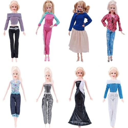 Doll Clothes For Barbies Sweaters Pants Suits & Dresses For Barbies Doll Outfit Clothes Accessories Girls Toy Gift