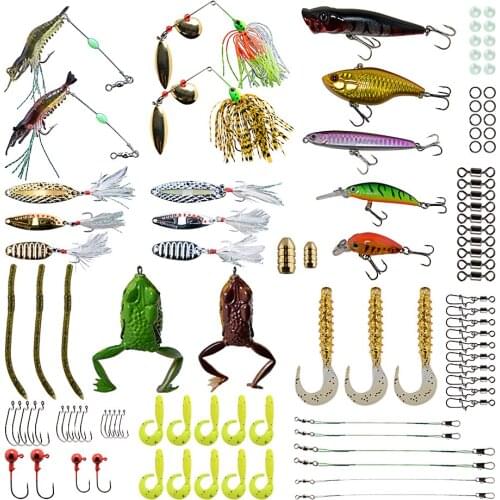 101 Pcs Fishing Lures tackle Set Bait including Spoon Lures Crankbaits Spinnerbaits jigs lure fishing tackle set