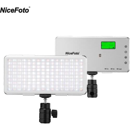 NiceFoto SL-120A 3200K-6500K CRI 96+ LED Video Light Lamp Panel Photography Fill Light w/ Ballhead for Video Studio Wedding Live