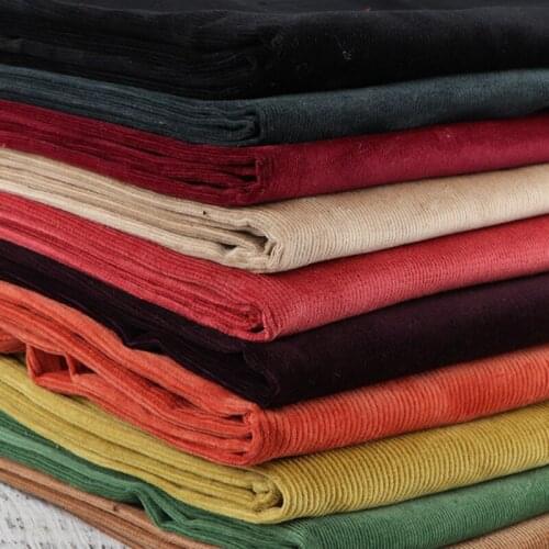 Autumn Solid Plain Cotton Corduroy Fabric Ultra-Fine Corduroy Leisure Coat Dress Pants Fabric