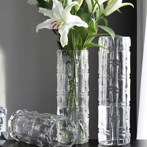 Large Nordic Glass Vase For Flowers Transparent Hydroponic Creative Living Room Decoration Flower Vases Home Decor Table Vasi