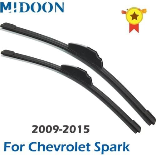 MIDOON Wiper Blades for Chevrolet Spark M300 Fit Hook Arms 2009 2010 2011 2012 2013 2014 2015