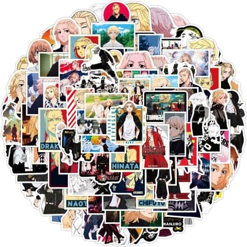 10/30/50/100PCS Tokyo Revengers Anime Stickers Laptop Skateboard Bike Helmet Luggage Motorcycle Cartoon Waterproof Sticker Toy