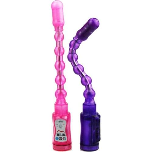 Extra Quiet Posable Anal Beads Vibrator multispeed Massager GSpot butt plug masturbation Vibrating Sex Toys For women lesbian