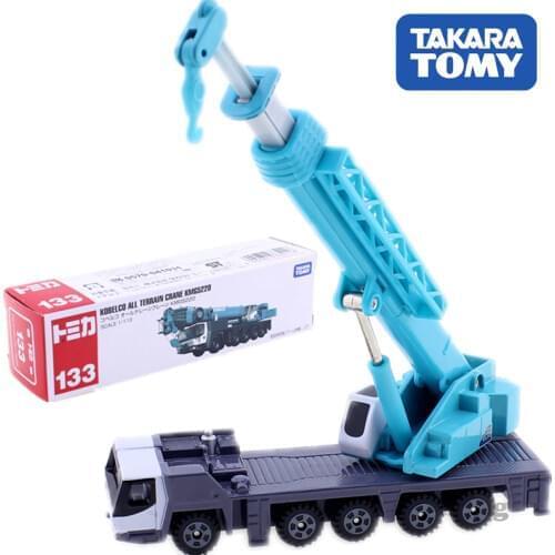 Tomica Long Type Takara Tomy No.133 Kobelco All Terrain Crane KMG5220 Scale 1/113 Construction Vehicle Diecast Metal Model Toys