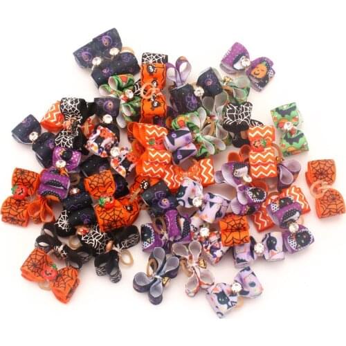 Traumdeutung Small Dogs Grooming Bows Hair Accessories Yorkshire terrier For Pets Supplies Grooming Hair Clips Table Bows honden