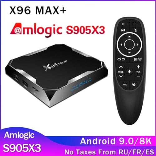 4GB 64GB 32GB X96 Max+ Android 9.0 TV BOX Smart X96 MAX Plus Amlogic S905X3 Quad Core 8K 2.4G&5G Dual WIFI Set top Box PK X96Q