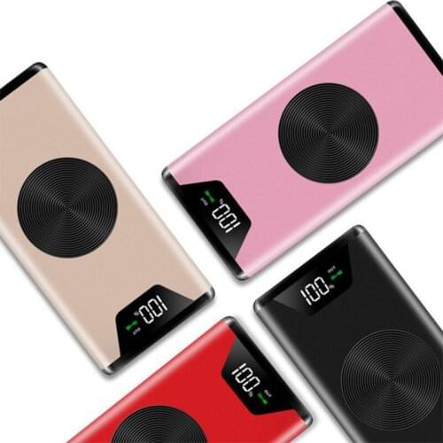 Power Bank 50000mAh Wireless Portable Charger Fast Charging with 2USB External Battery Digital Display for Xiaomi Samsung Iphone