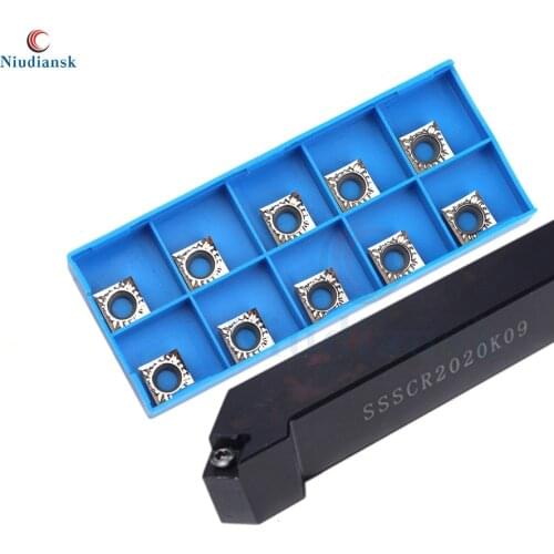 SSSCR1212H09 SSSCR1616H09 SSSCR2020K09 SSSCR2525M09 External Tool Arbor +10pcs SCGT09T3 SCMT09T3 Carbide Inserts Lathe Tool Suit