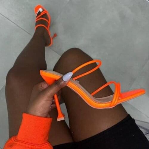 2021Women Thin High Heels Square Toe Sandal Lady Pump Shoes Mules Summer Pumps Sexy snake print Slippers Sandals Shoes