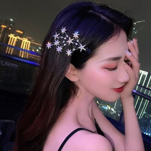 Korean Women Luxury Five-pointed Star Tree Branch Full Of Diamond Rhinestones Hairpins Hair Clips Hair Accessories