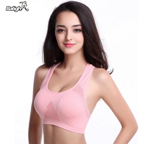 Women Yoga Fit Stretch Sports Bra Workout Tank Top Racerback Padded Bras