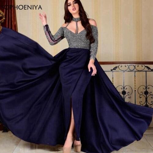 New Arrival Long sleeve evening dresses 2021 Robe de soiree abiye Muslim evening dress ever pretty Formal dress