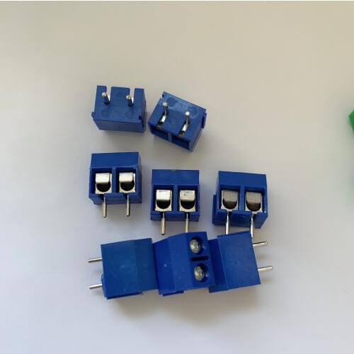 100pcs / batch kf301-2p splicing, screw PCB spacing 5.0 connector terminal, terminal kf-301 green, black, red, blue